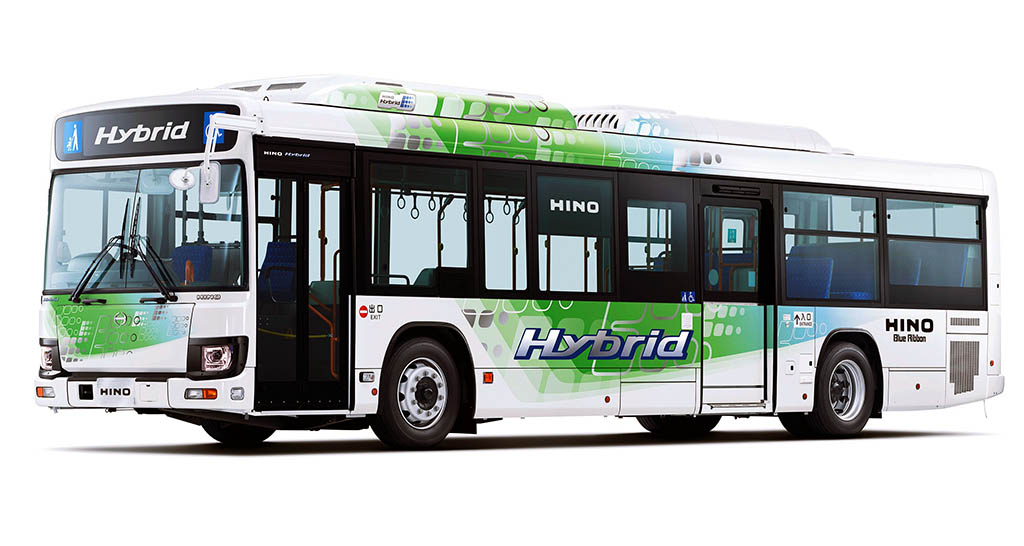 Новый городской автобус Hino Blue Ribbon City Hybrid. 